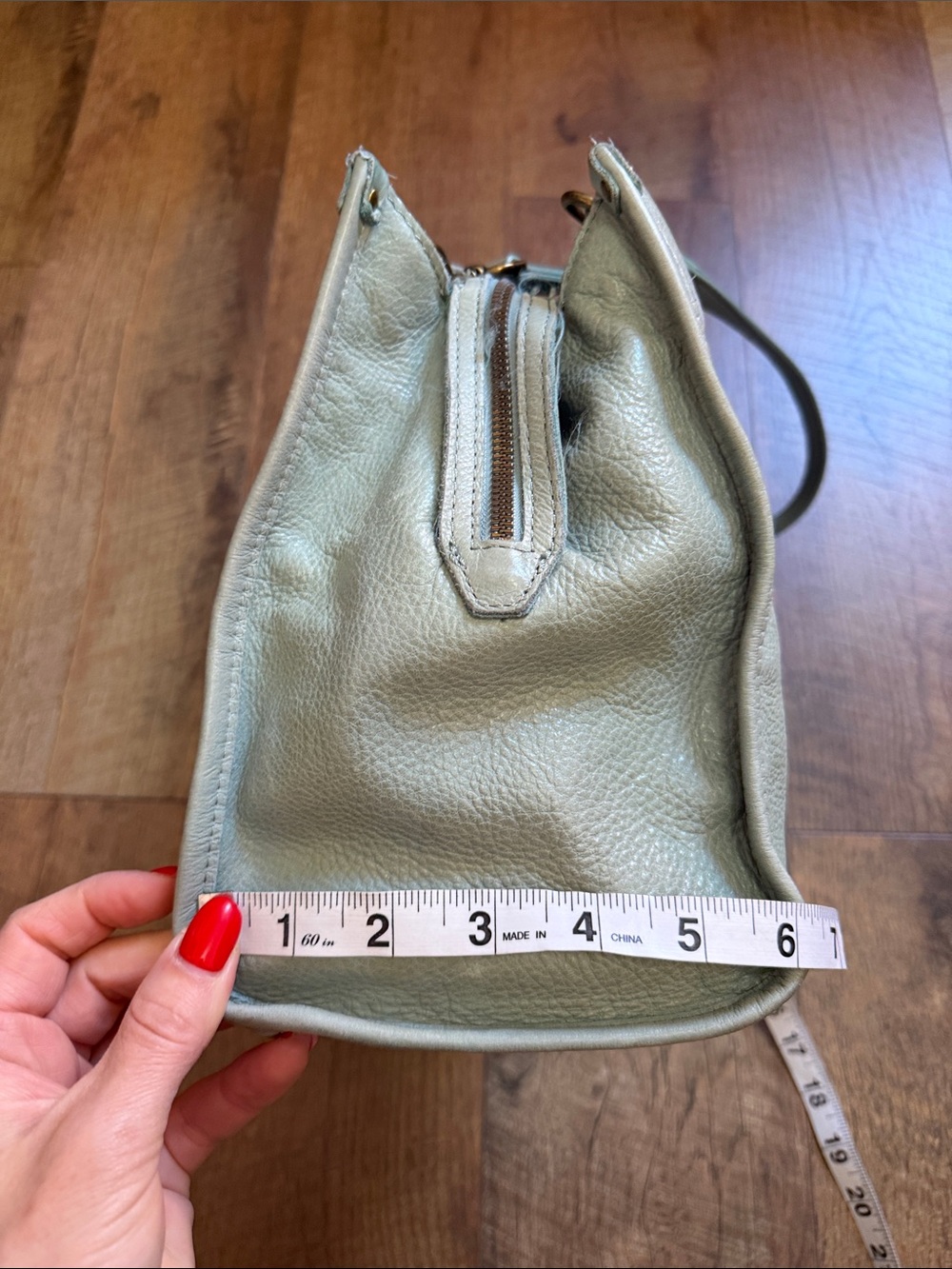 American Eagle Olive Green Leather Shoulder Bag - Picture 9 of 9